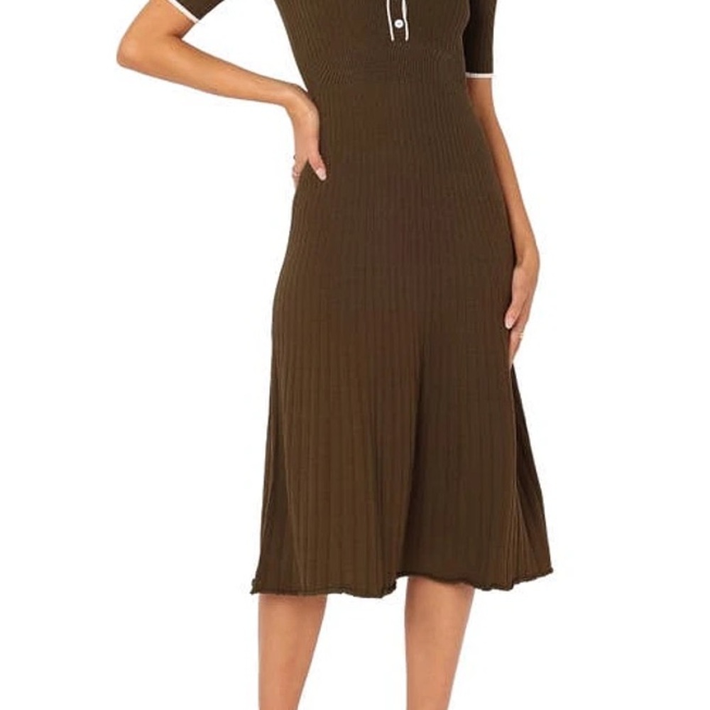 Petal and pup olive midi dress